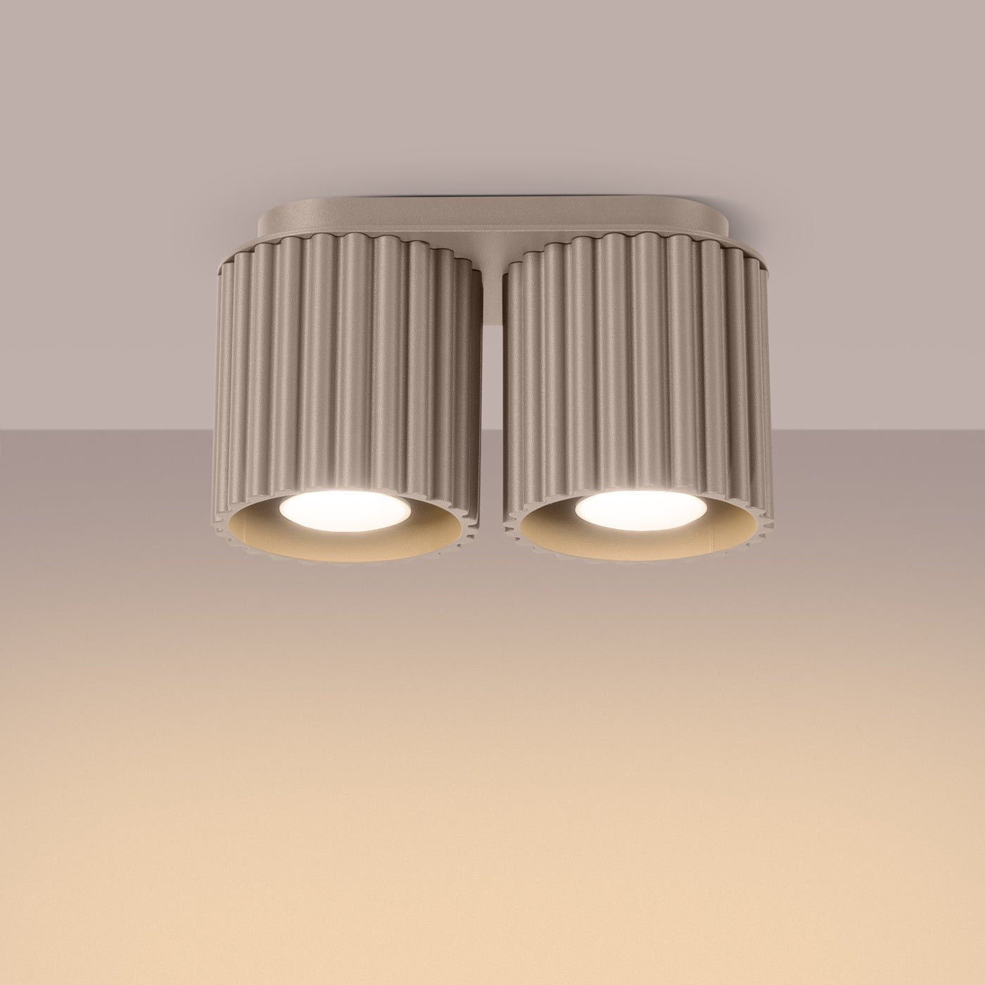Deckenleuchte "AURA 2" – Deckenleuchte in Taupe | Dexity Lichtdesign