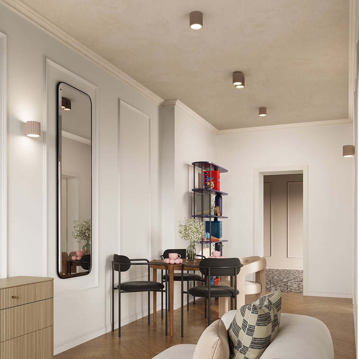 Deckenleuchte "AURA 2" – Deckenleuchte in Taupe | Dexity Lichtdesign