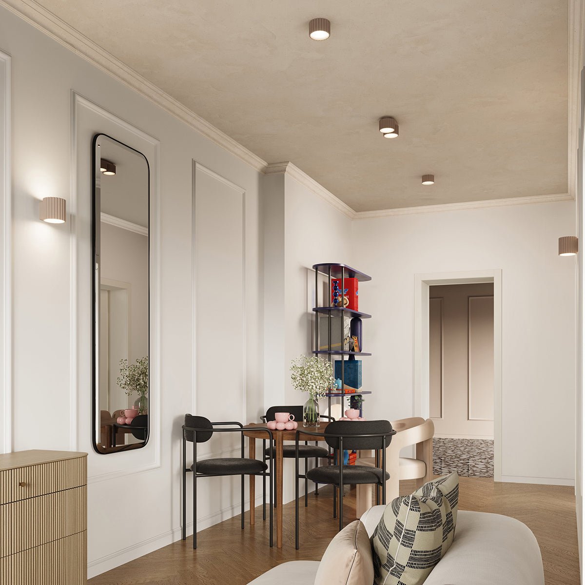 Deckenleuchte "AURA 2" – Deckenleuchte in Taupe | Dexity Lichtdesign