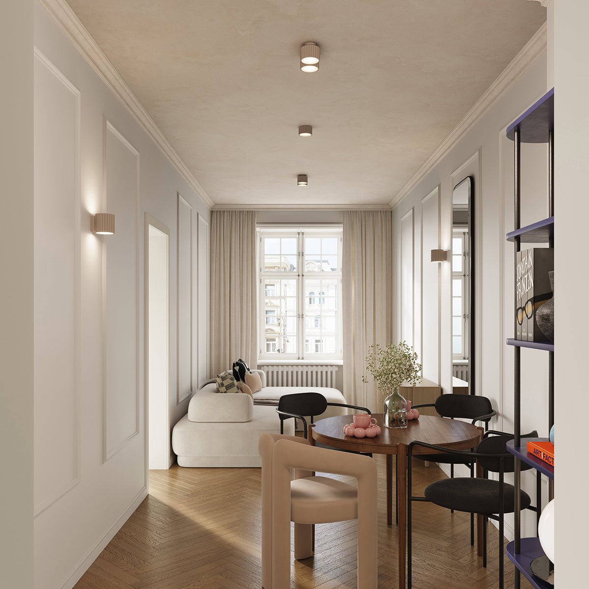 Deckenleuchte "AURA 2" – Deckenleuchte in Taupe | Dexity Lichtdesign