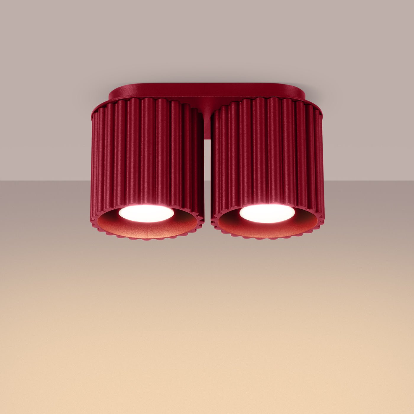 Deckenleuchte "AURA 2" – Deckenleuchte in Burgunderrot | Dexity Lichtdesign