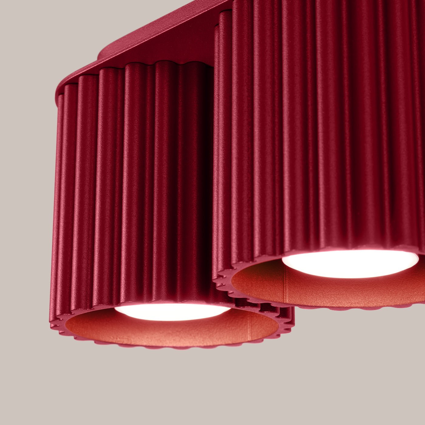 Deckenleuchte "AURA 2" – Deckenleuchte in Burgunderrot | Dexity Lichtdesign
