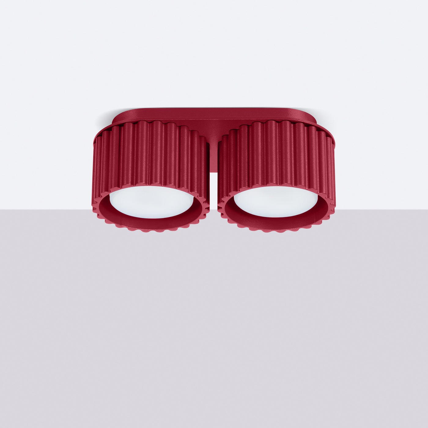 Deckenleuchte "AURA 2" – Deckenleuchte in Burgunderrot | Dexity Lichtdesign