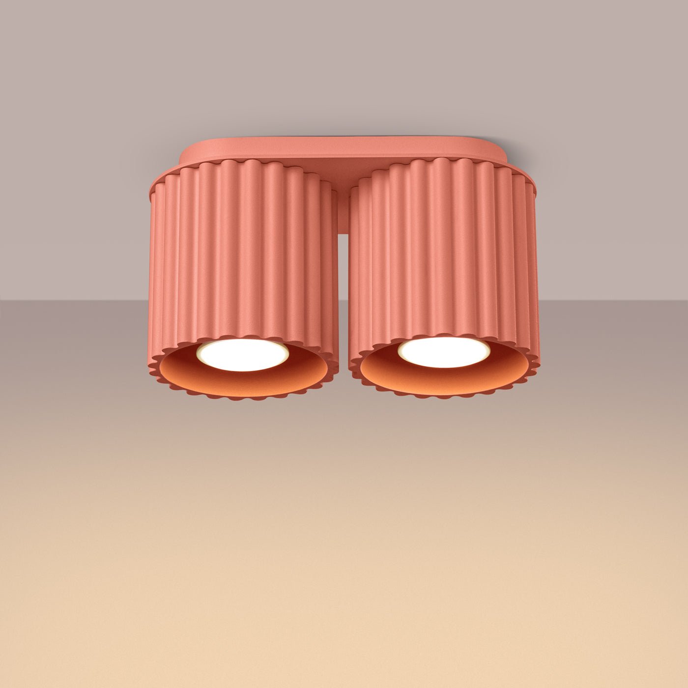 Deckenleuchte "AURA 2" – Deckenleuchte in Apricot | Dexity Lichtdesign