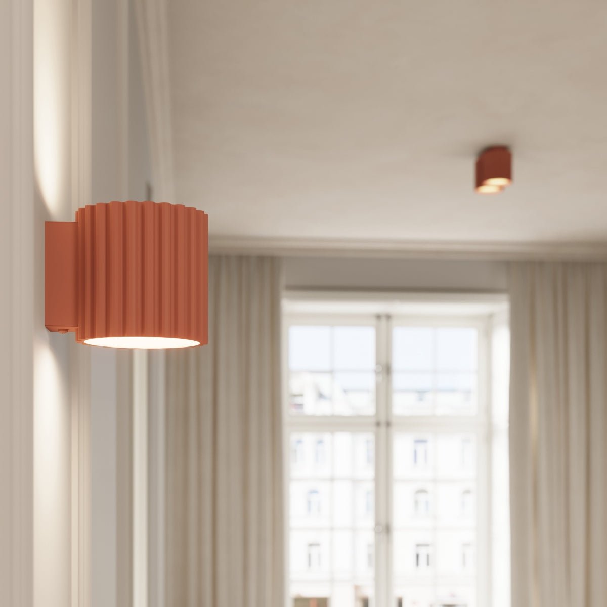 Deckenleuchte "AURA 2" – Deckenleuchte in Apricot | Dexity Lichtdesign