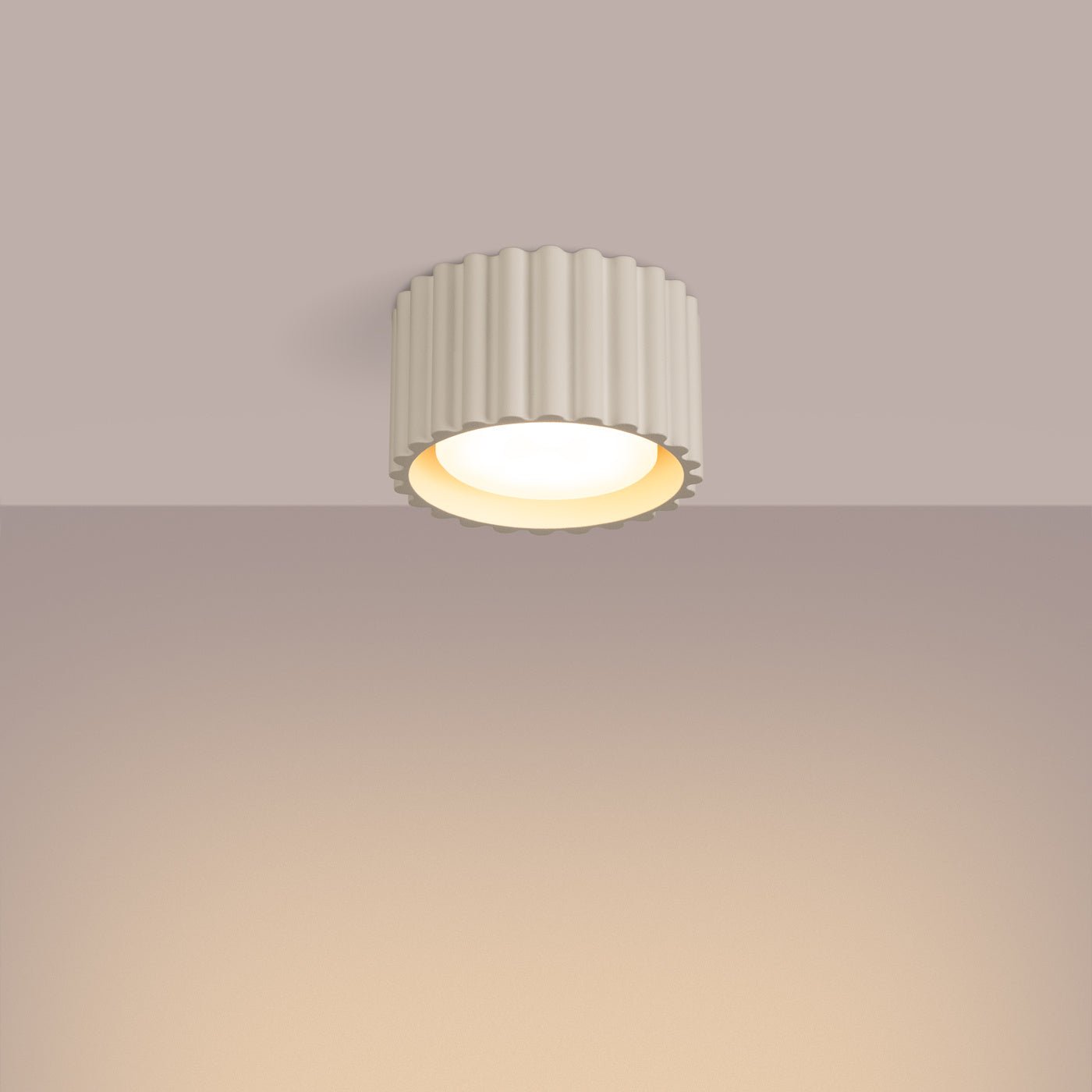 Deckenleuchte "AURA" – Deckenleuchte in Beige | Dexity Lichtdesign