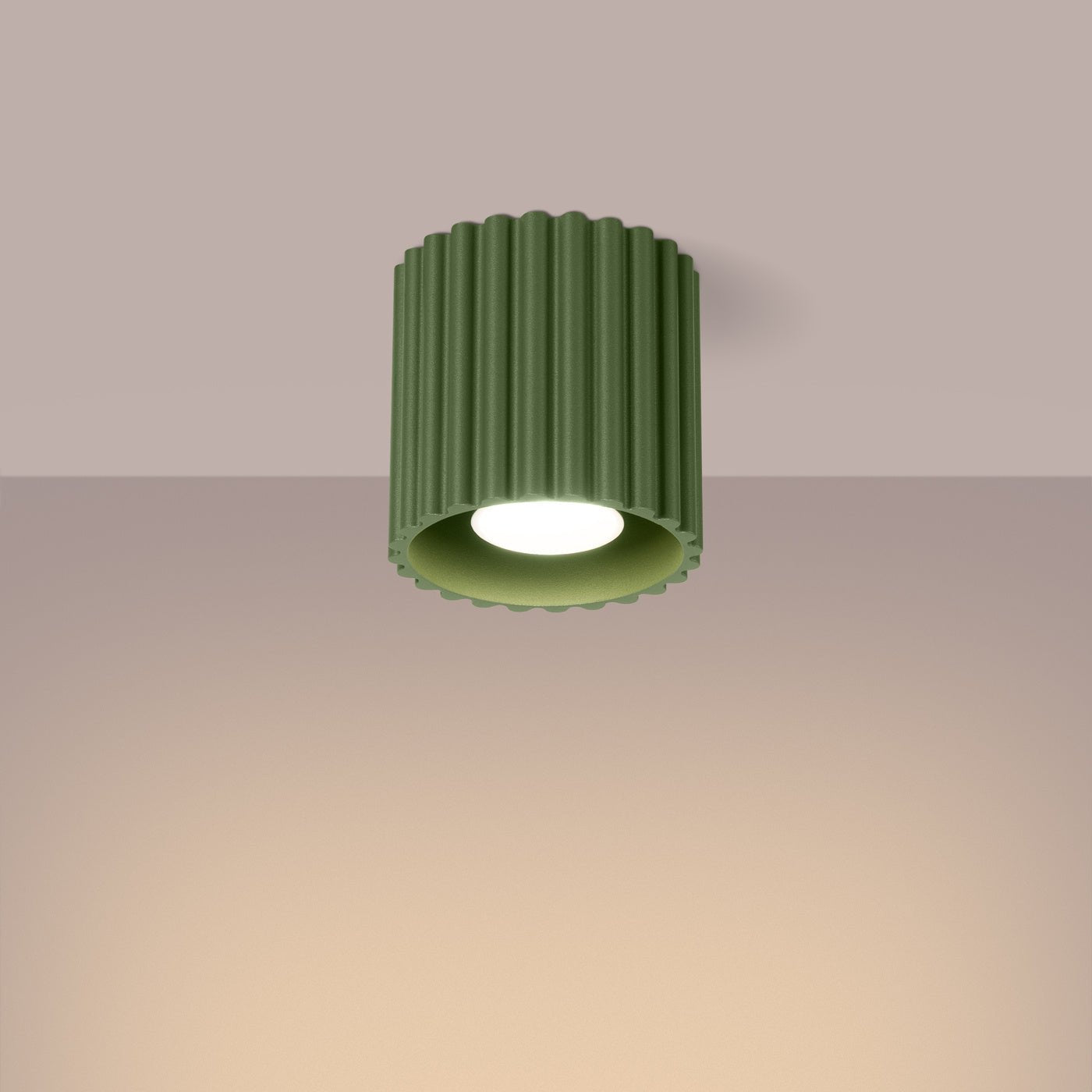 Deckenleuchte "AURA" – Deckenleuchte in Olivgrün | Dexity Lichtdesign