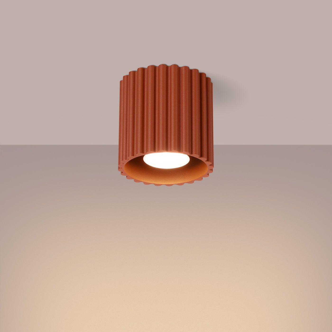 Deckenleuchte "AURA" – Deckenleuchte in Roter Ocker | Dexity Lichtdesign