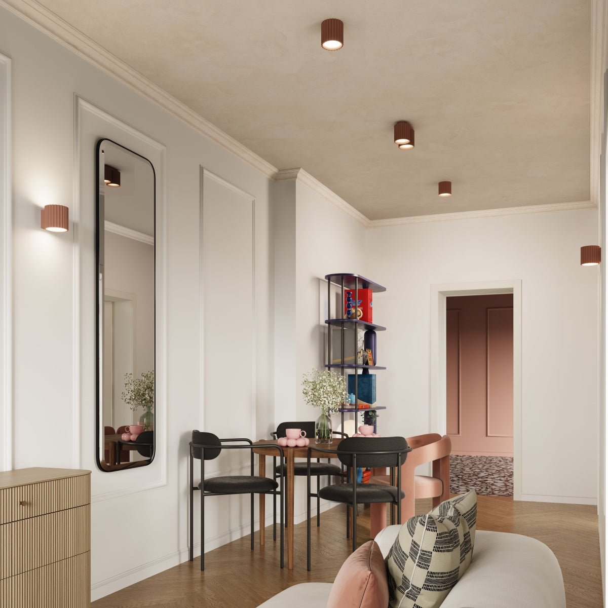 Deckenleuchte "AURA" – Deckenleuchte in Mokka | Dexity Lichtdesign