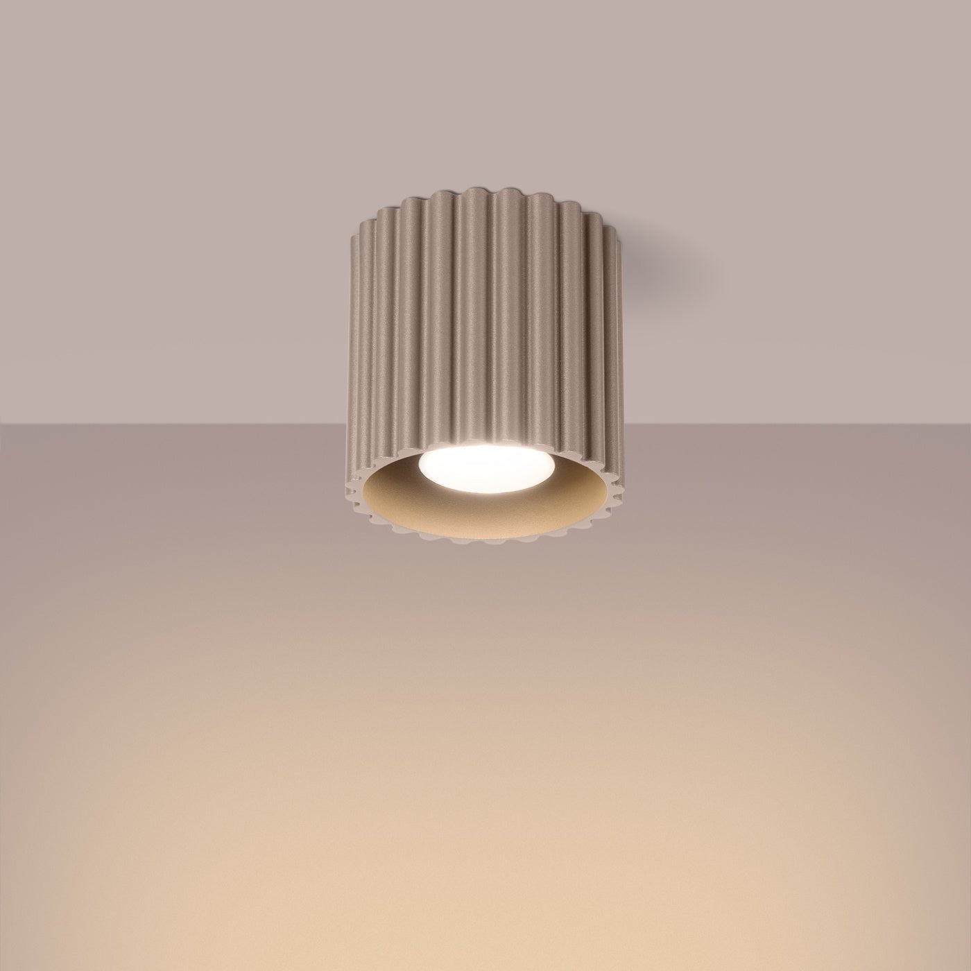 Deckenleuchte "AURA" – Deckenleuchte in Taupe | Dexity Lichtdesign
