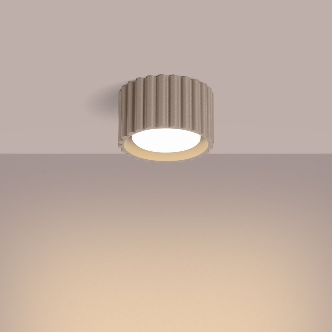 Deckenleuchte "AURA" – Deckenleuchte in Taupe | Dexity Lichtdesign