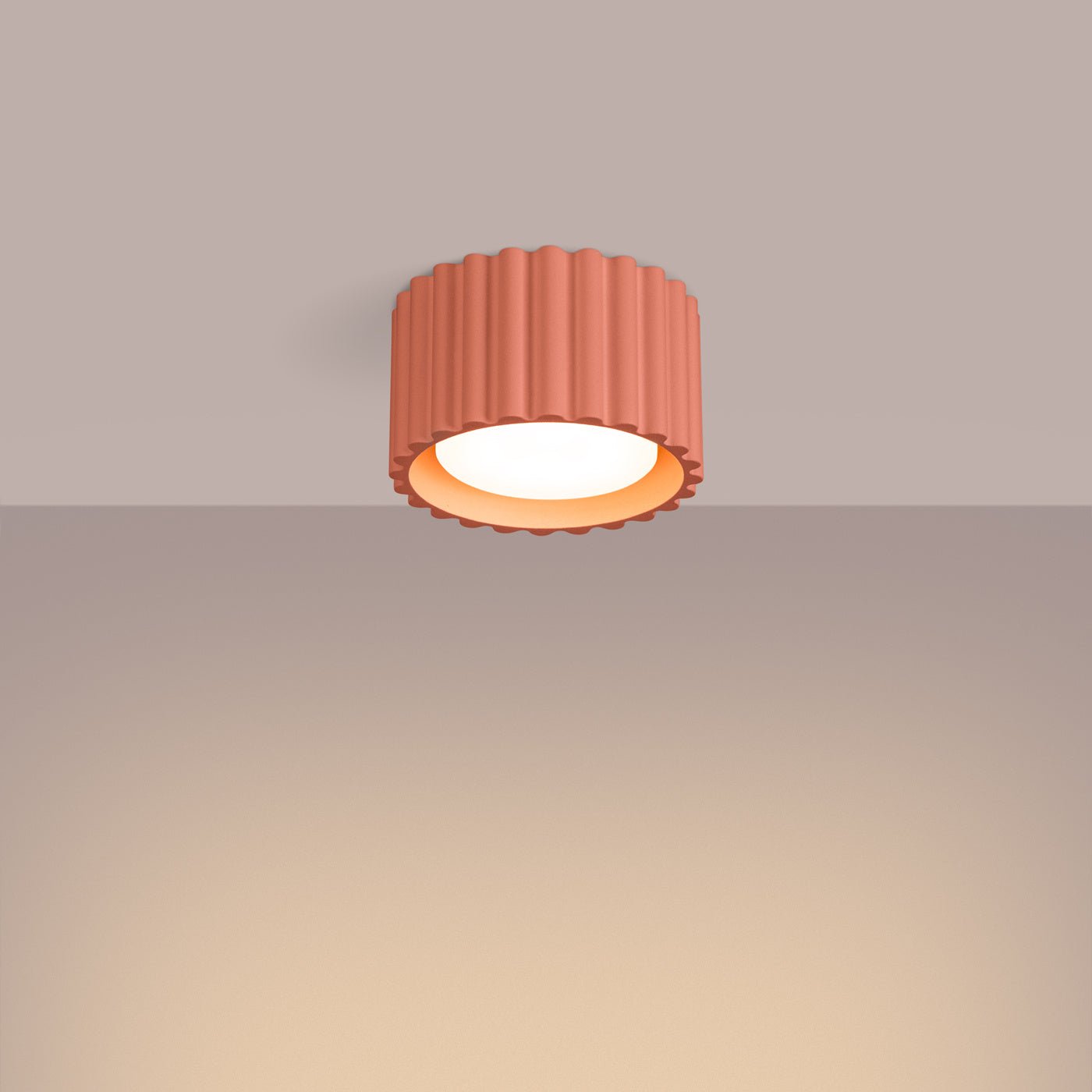 Deckenleuchte "AURA" – Deckenleuchte in Apricot | Dexity Lichtdesign