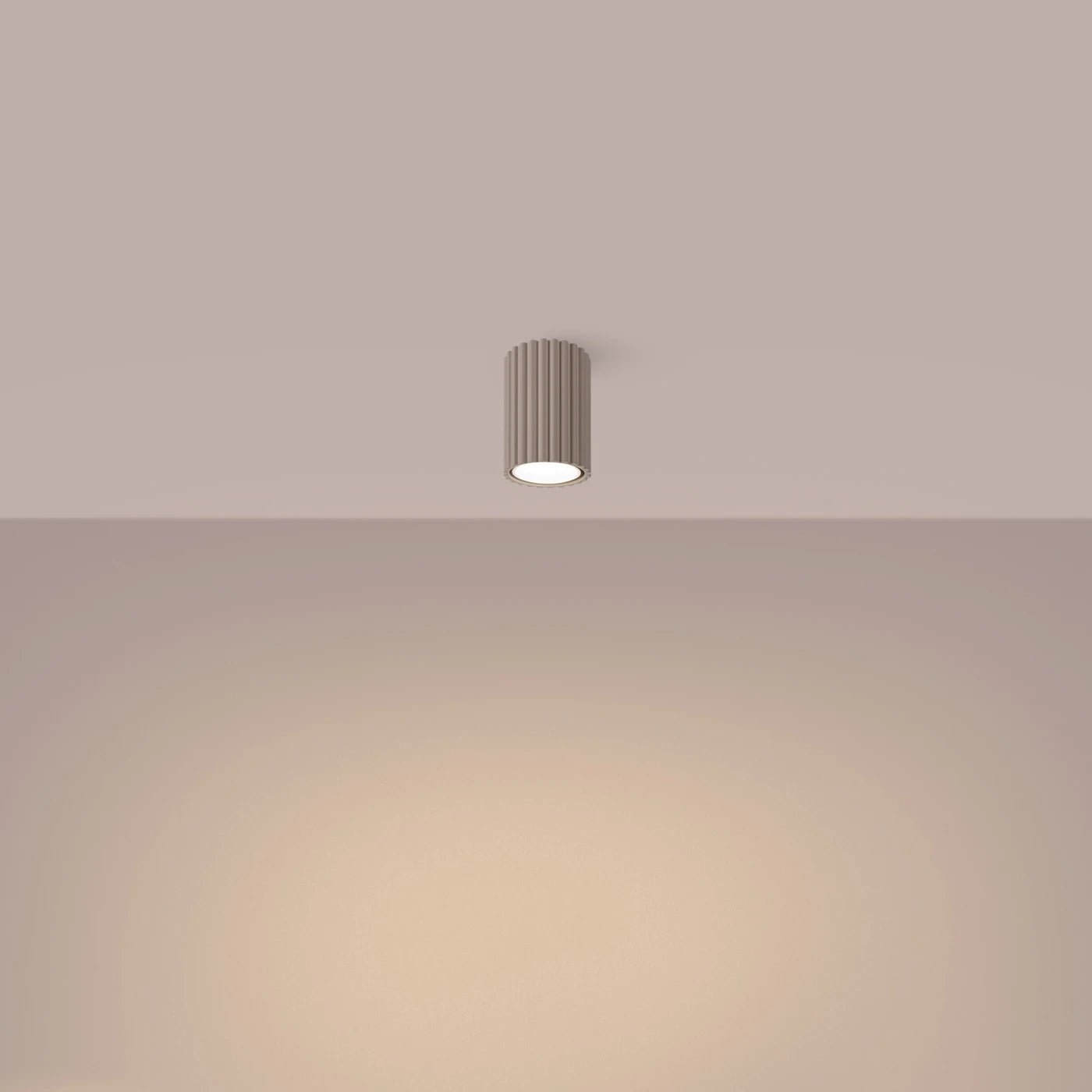 Deckenleuchte "KARBON 10" – Deckenleuchte in Taupe | Dexity Lichtdesign