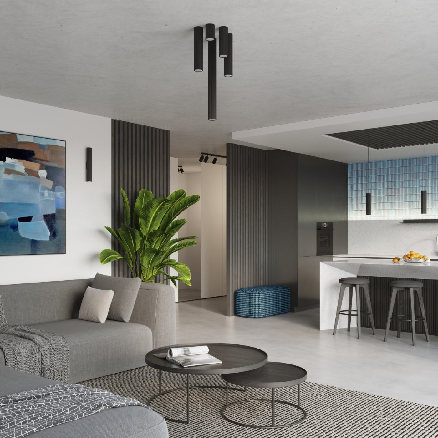 Deckenleuchte "KARBON 20" – Deckenleuchte in Schwarz | Dexity Lichtdesign