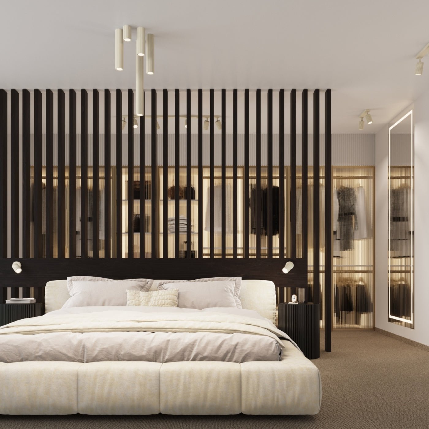 Deckenleuchte "KARBON 2" – Deckenleuchte in Beige | Dexity Lichtdesign