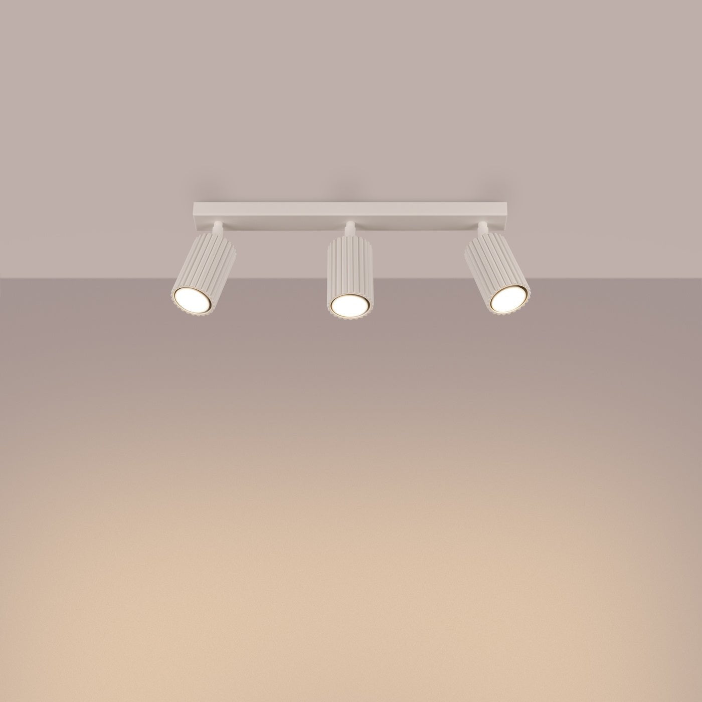 Deckenleuchte "KARBON 3L" – Deckenleuchte in Beige | Dexity Lichtdesign