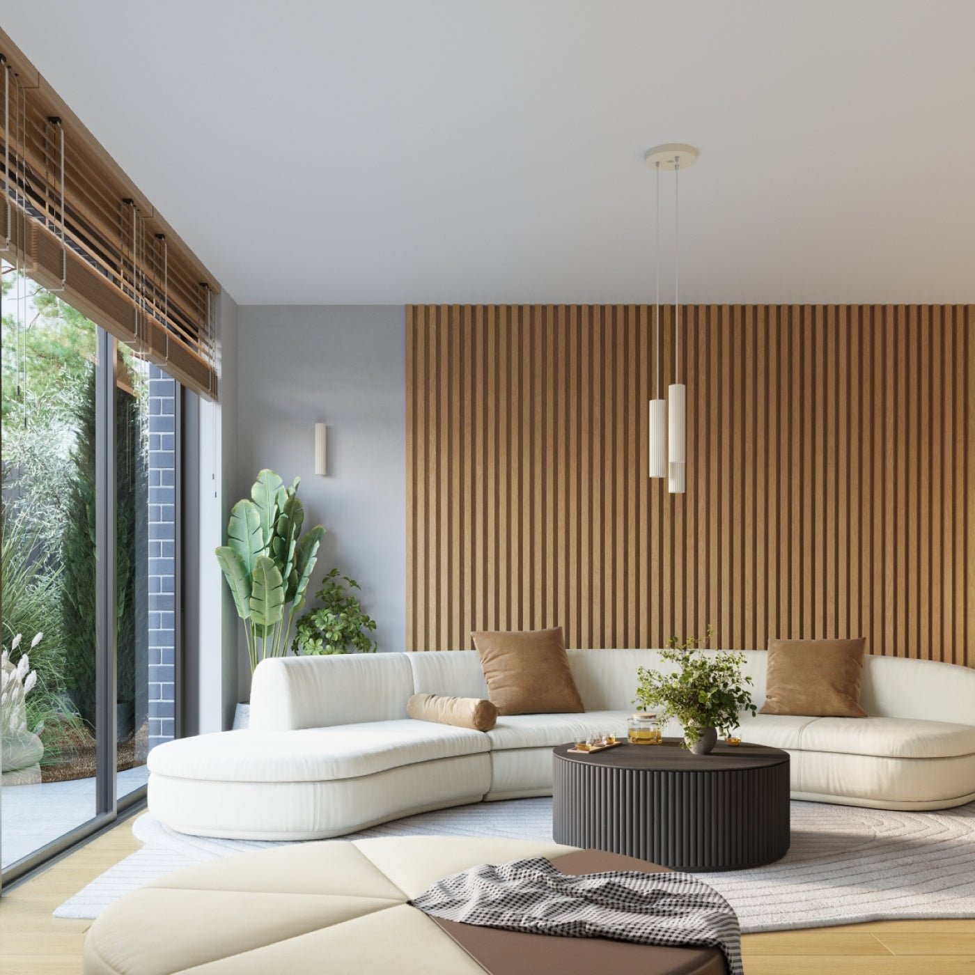 Deckenleuchte "KARBON 3L" – Deckenleuchte in Beige | Dexity Lichtdesign