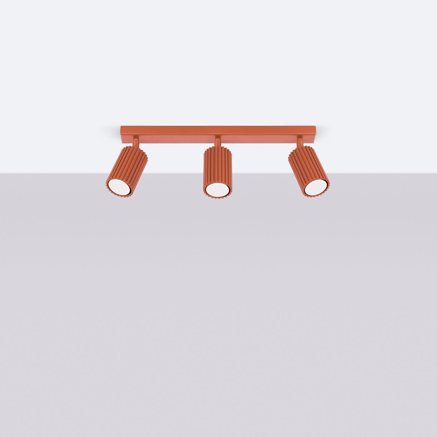 Deckenleuchte "KARBON 3L" – Deckenleuchte in Roter Ocker | Dexity Lichtdesign
