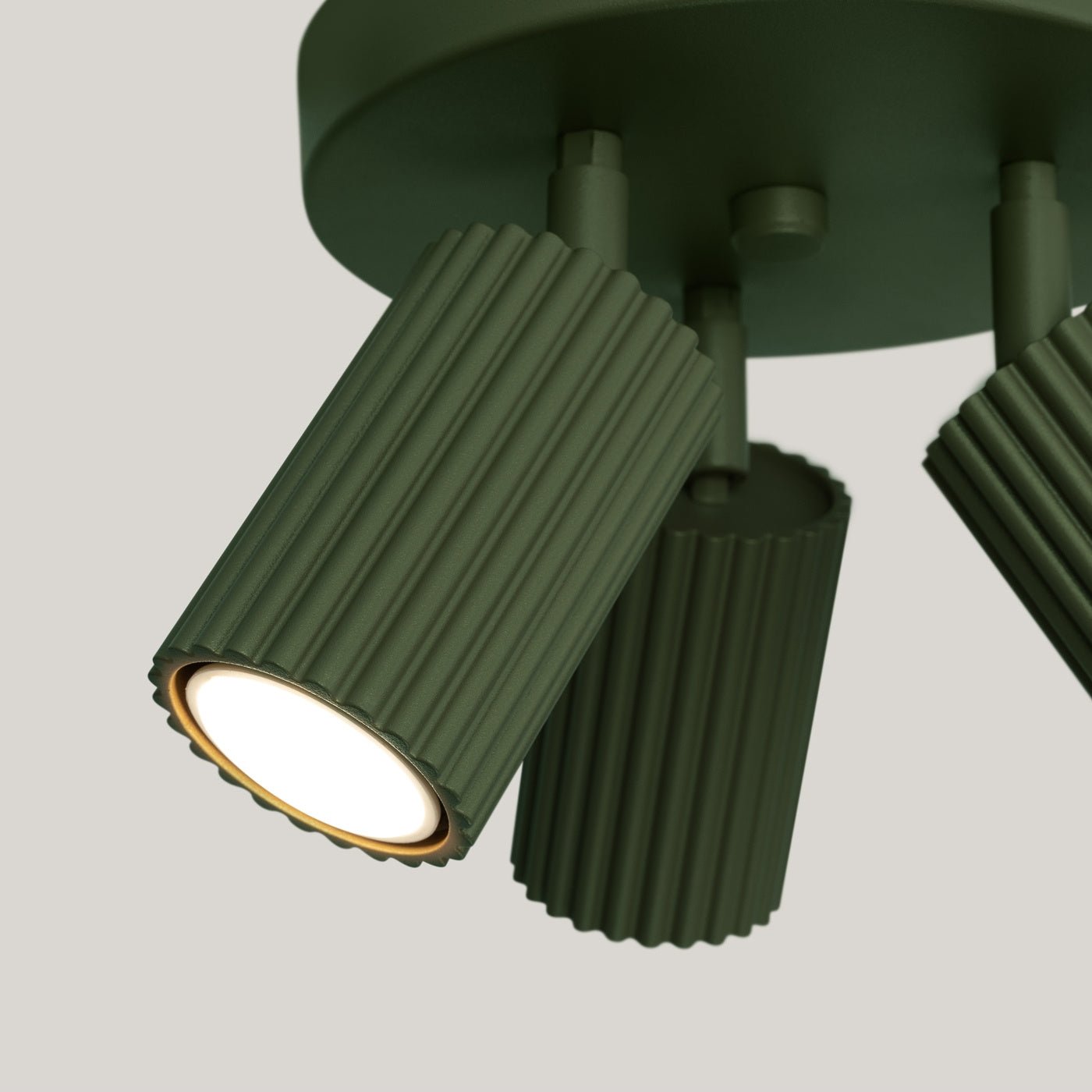 Deckenleuchte "KARBON 3P" – Deckenleuchte in Olivgrün | Dexity Lichtdesign