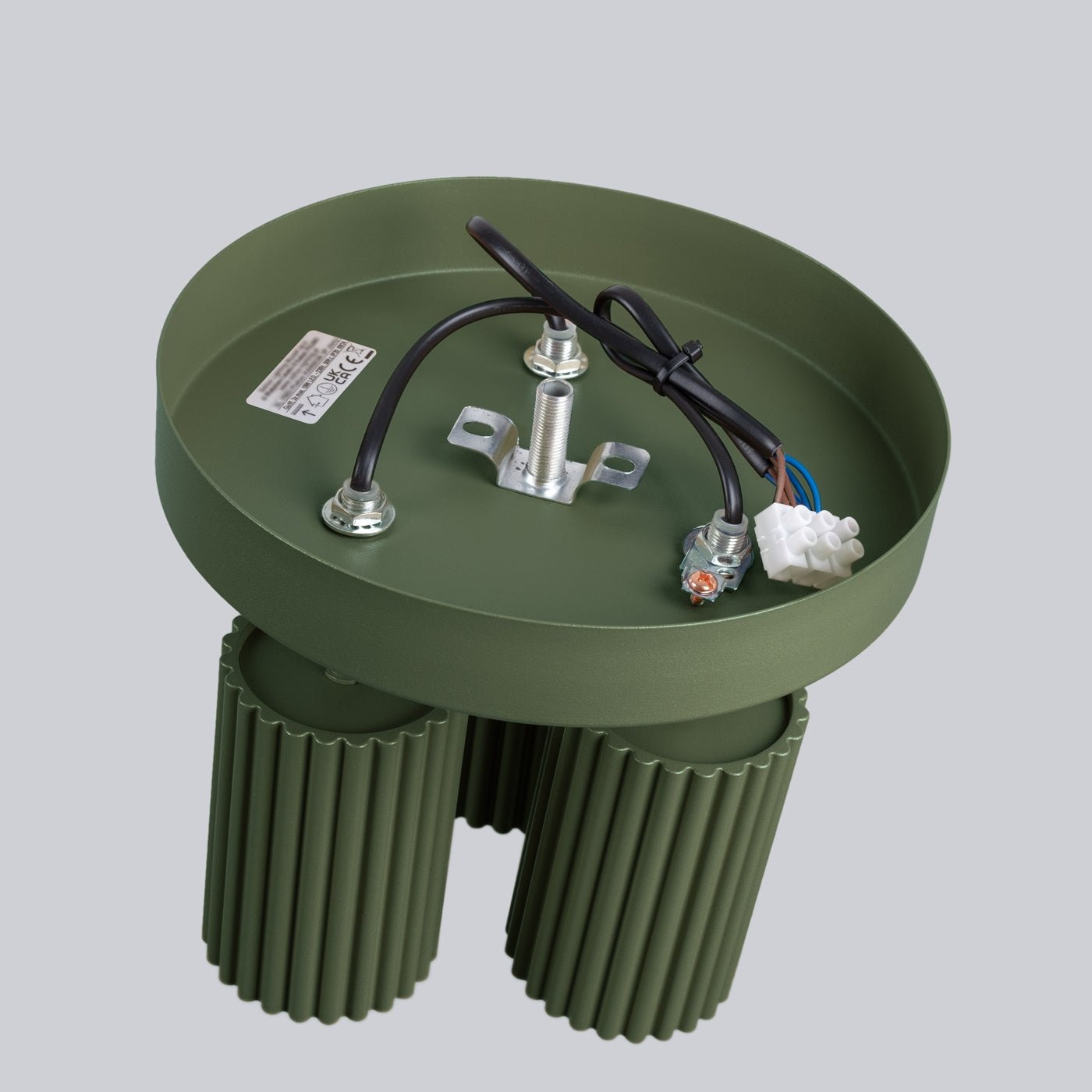 Deckenleuchte "KARBON 3P" – Deckenleuchte in Olivgrün | Dexity Lichtdesign