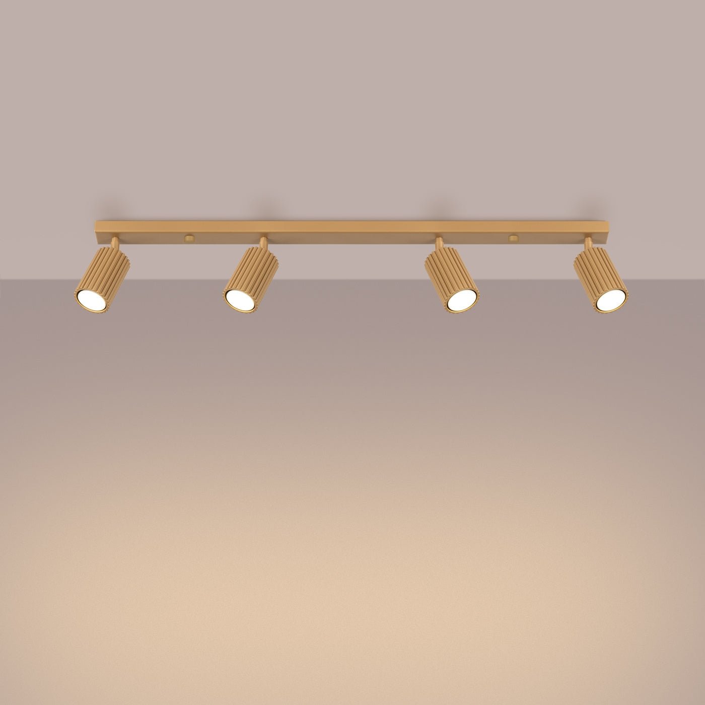 Deckenleuchte "KARBON 4L" – Deckenleuchte in Golden | Dexity Lichtdesign