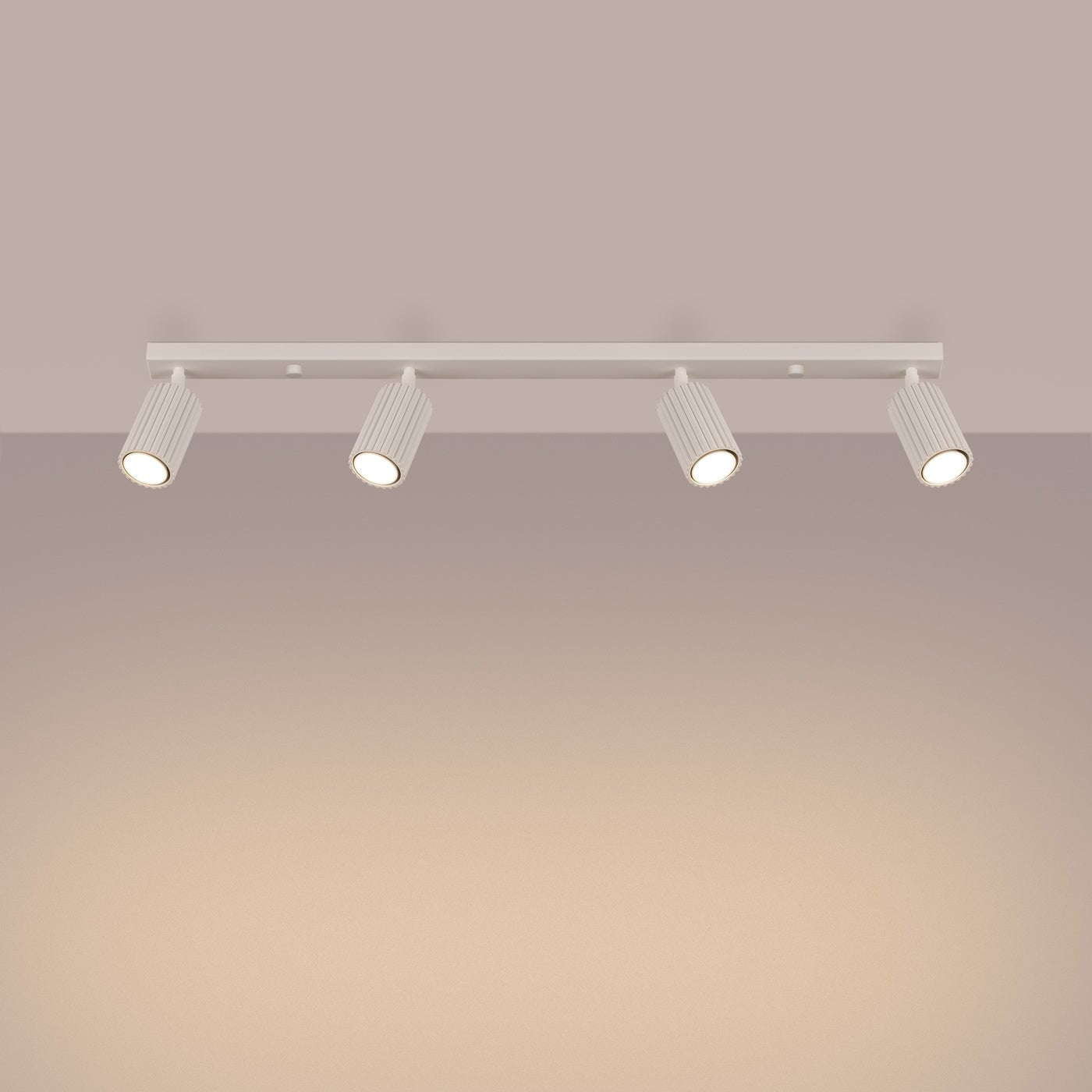 Deckenleuchte "KARBON 4L" – Deckenleuchte in Beige | Dexity Lichtdesign