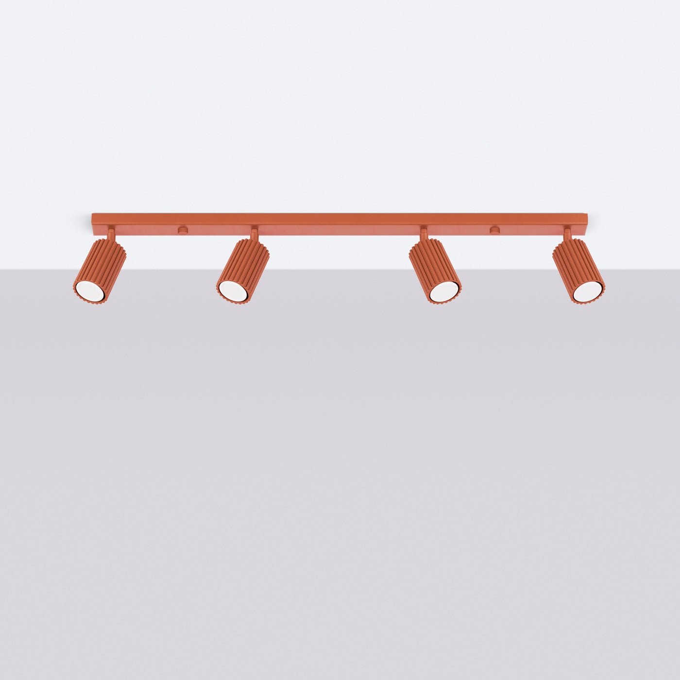 Deckenleuchte "KARBON 4L" – Deckenleuchte in Roter Ocker | Dexity Lichtdesign