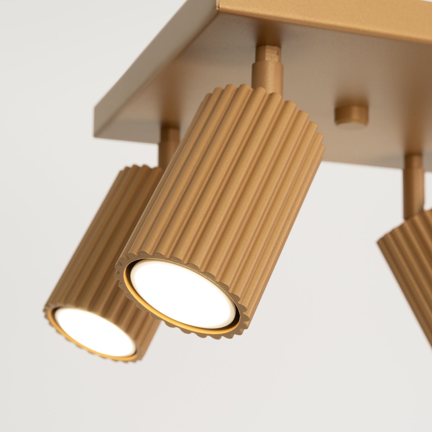 Deckenleuchte "KARBON 4" – Deckenleuchte in Golden | Dexity Lichtdesign