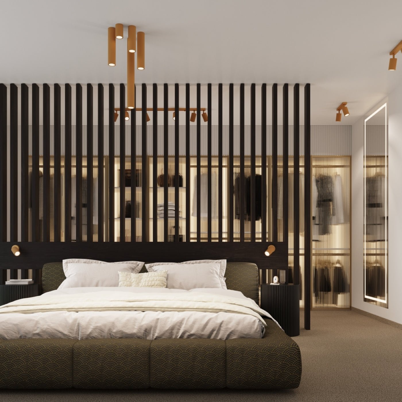 Deckenleuchte "KARBON 4" – Deckenleuchte in Golden | Dexity Lichtdesign