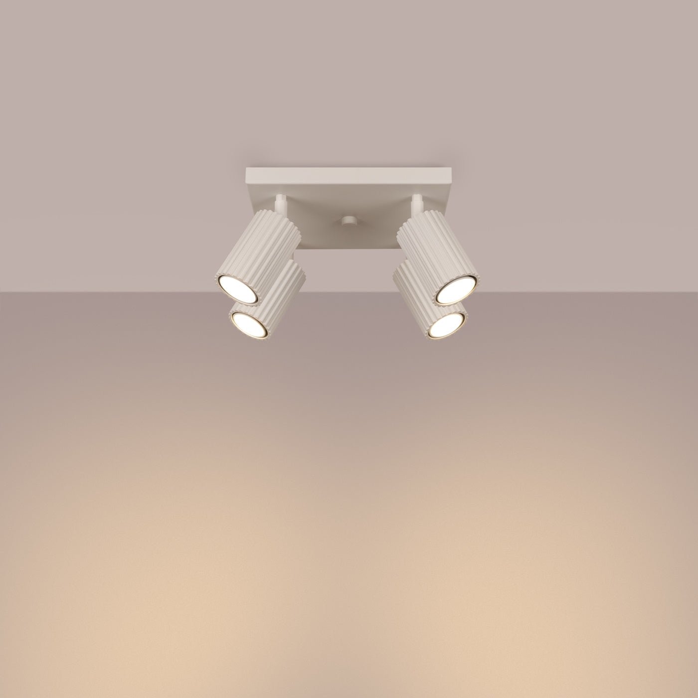 Deckenleuchte "KARBON 4" – Deckenleuchte in Beige | Dexity Lichtdesign