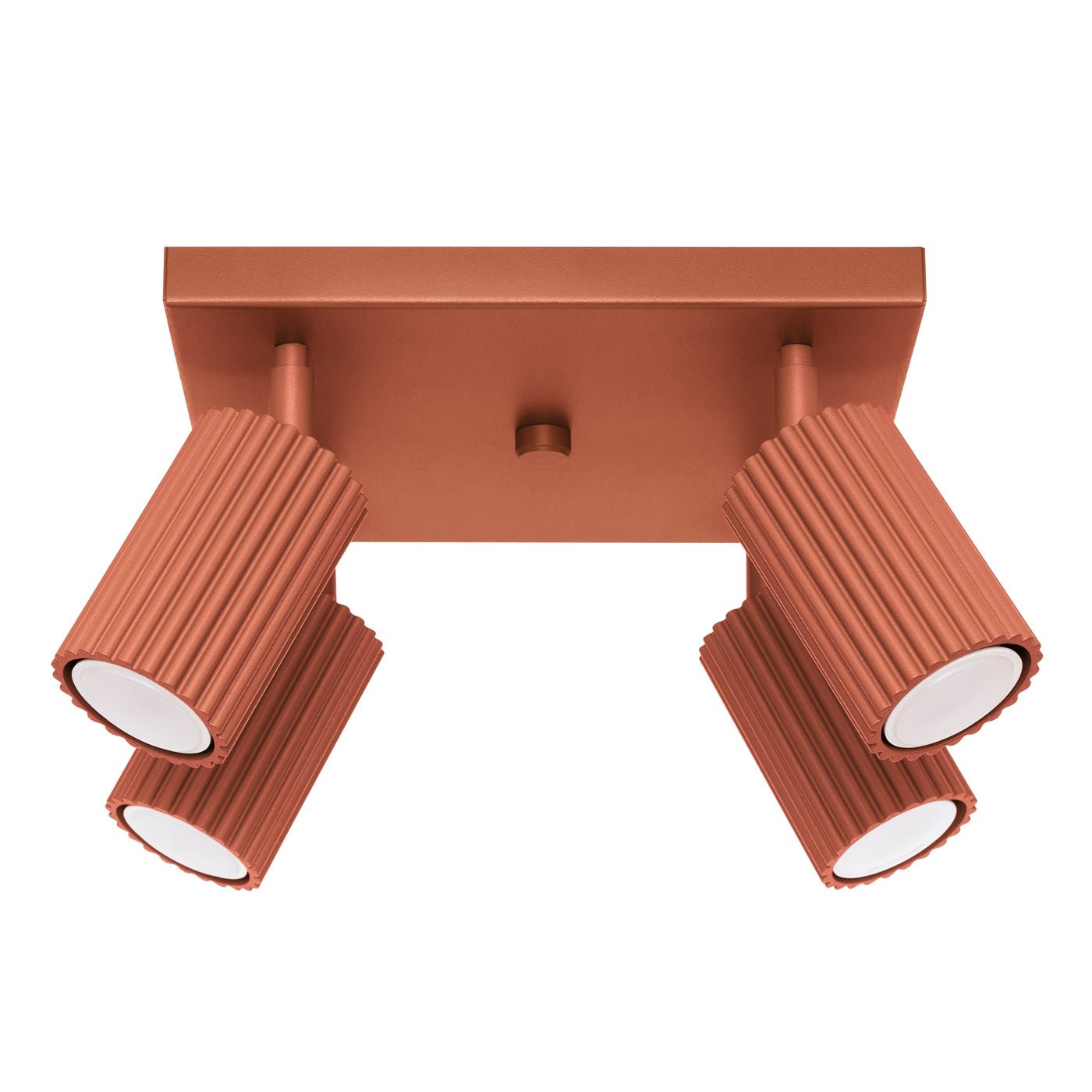 Deckenleuchte "KARBON 4" – Deckenleuchte in Roter Ocker | Dexity Lichtdesign
