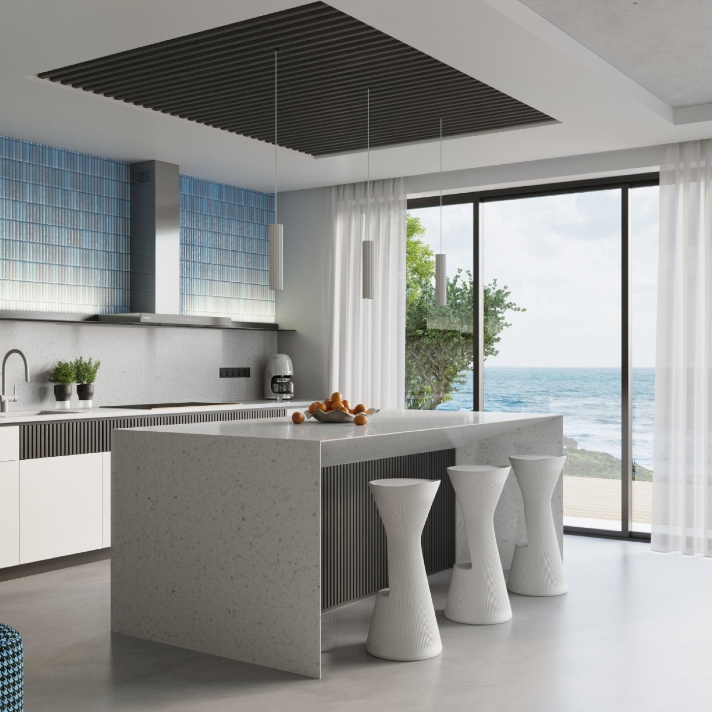 Deckenleuchte "KARBON 60" – Deckenleuchte in Weiß | Dexity Lichtdesign