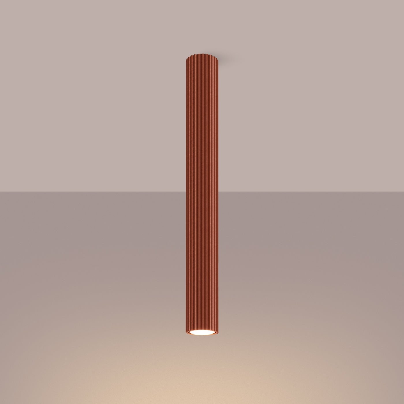 Deckenleuchte "KARBON 60" – Deckenleuchte in Roter Ocker | Dexity Lichtdesign