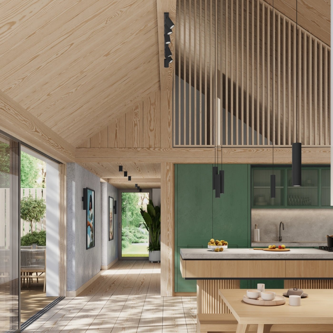 Deckenleuchte "KARBON 6L" – Deckenleuchte in Schwarz | Dexity Lichtdesign