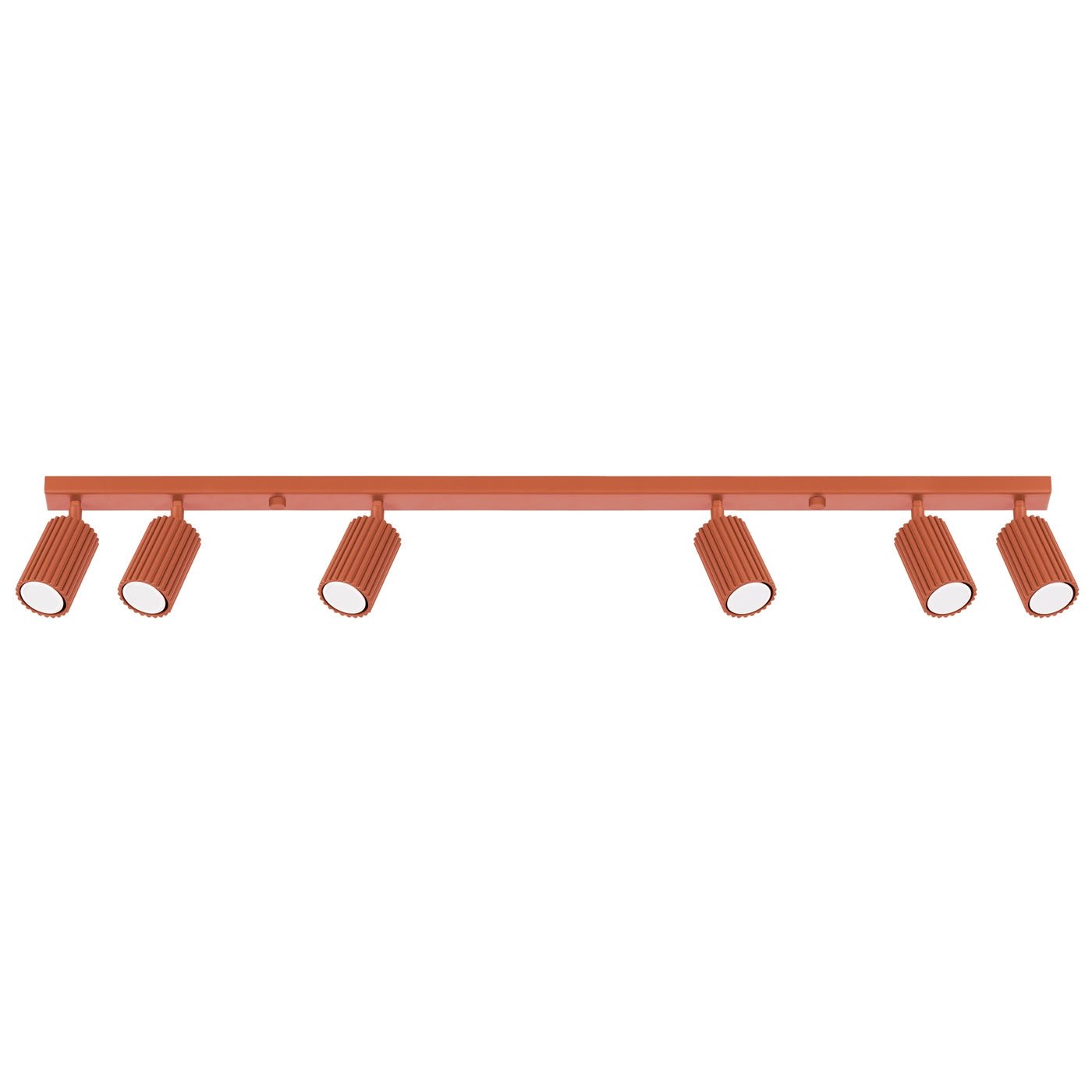 Deckenleuchte "KARBON 6L" – Deckenleuchte in Roter Ocker | Dexity Lichtdesign