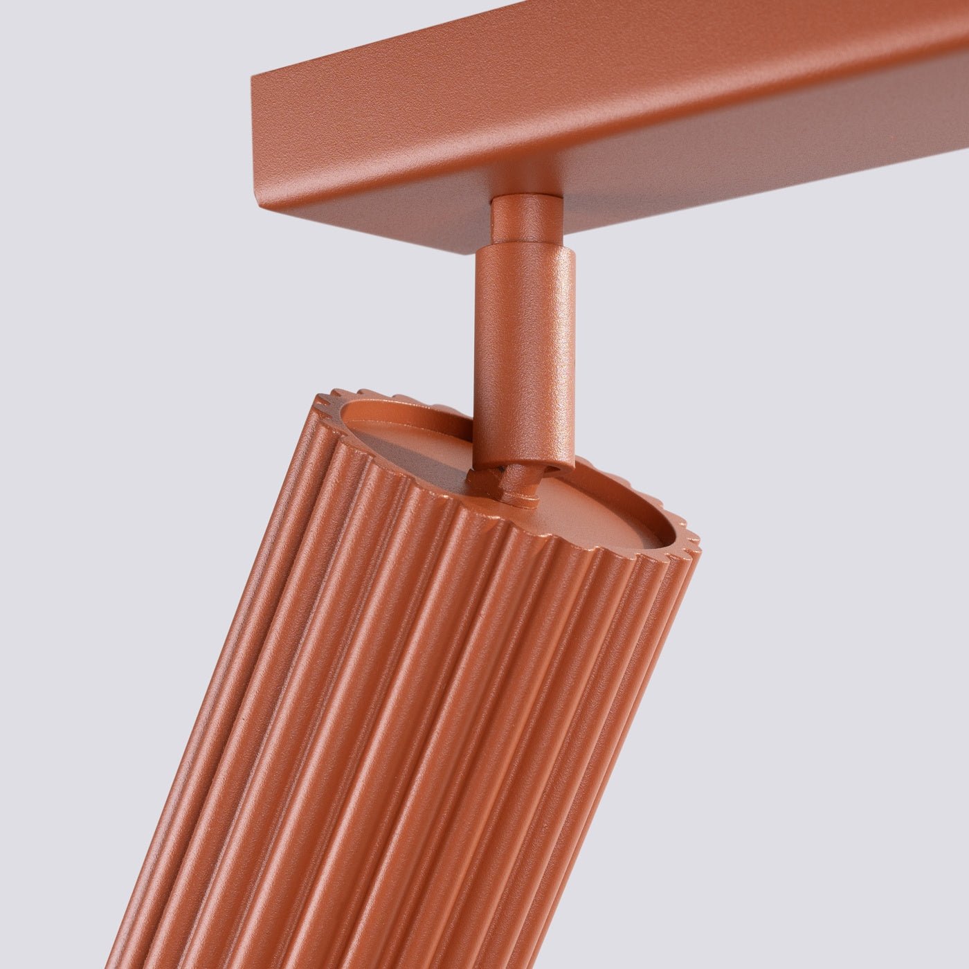 Deckenleuchte "KARBON 6L" – Deckenleuchte in Roter Ocker | Dexity Lichtdesign