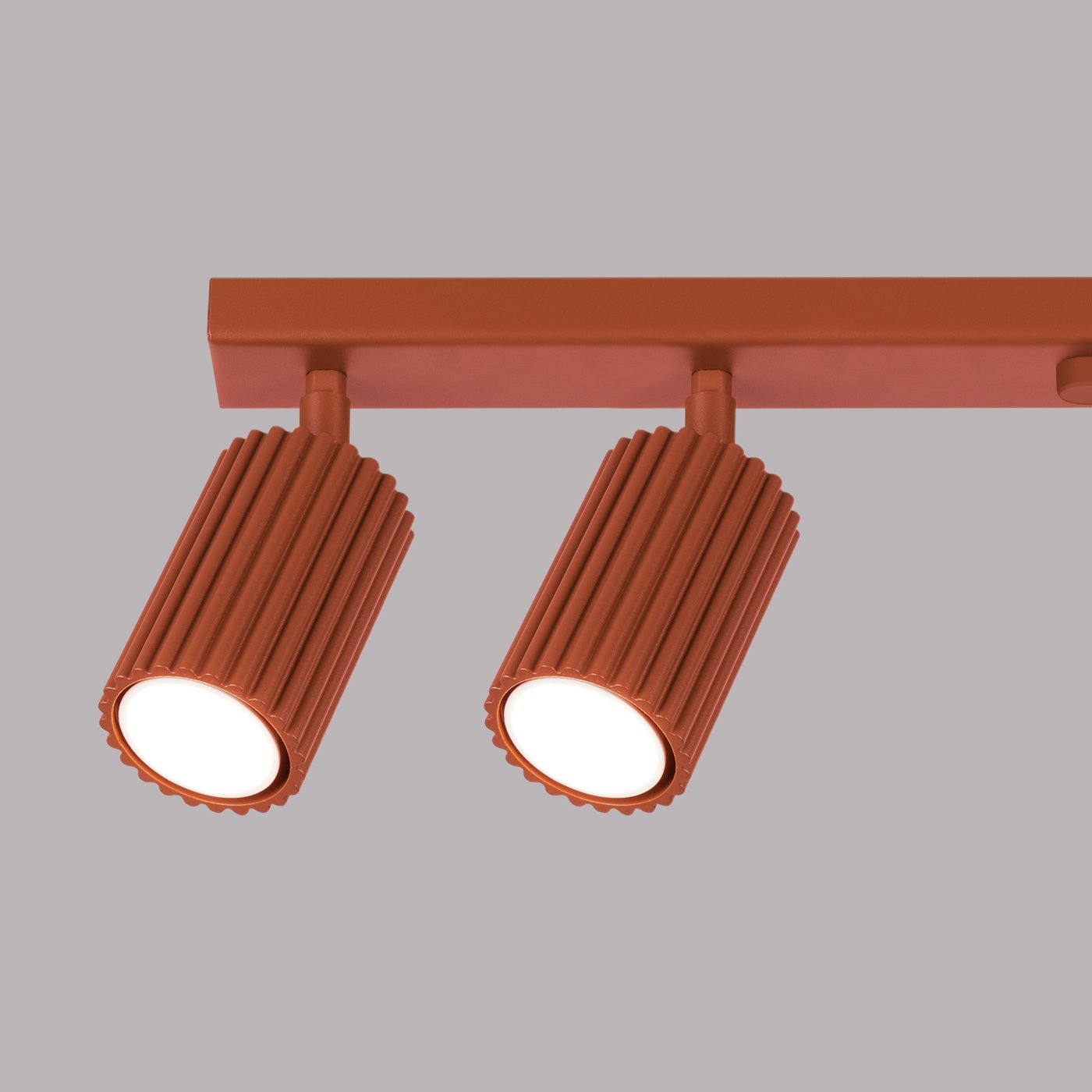 Deckenleuchte "KARBON 6L" – Deckenleuchte in Roter Ocker | Dexity Lichtdesign