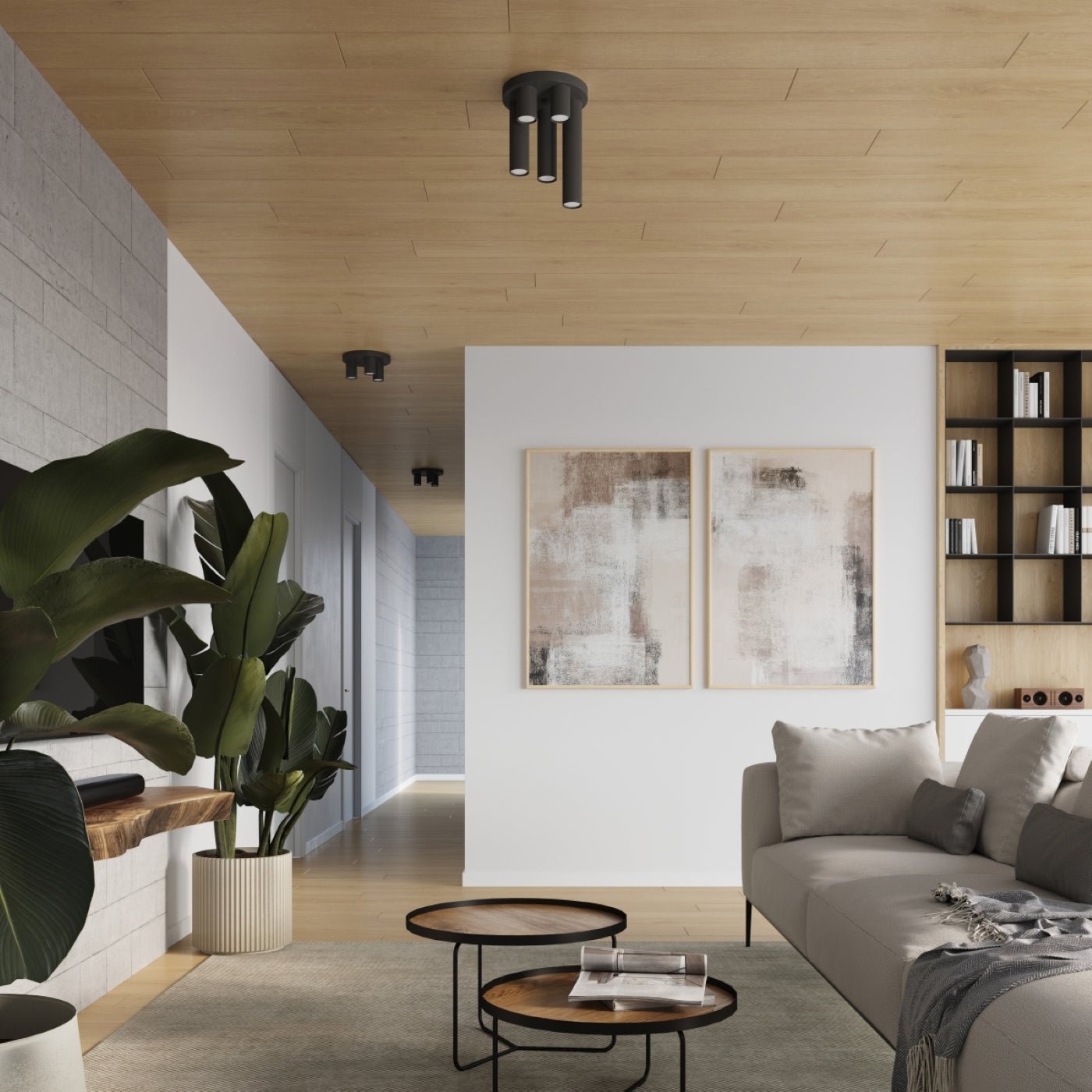 Deckenleuchte "LAGOS 3P" – Deckenleuchte in Schwarz | Dexity Lichtdesign