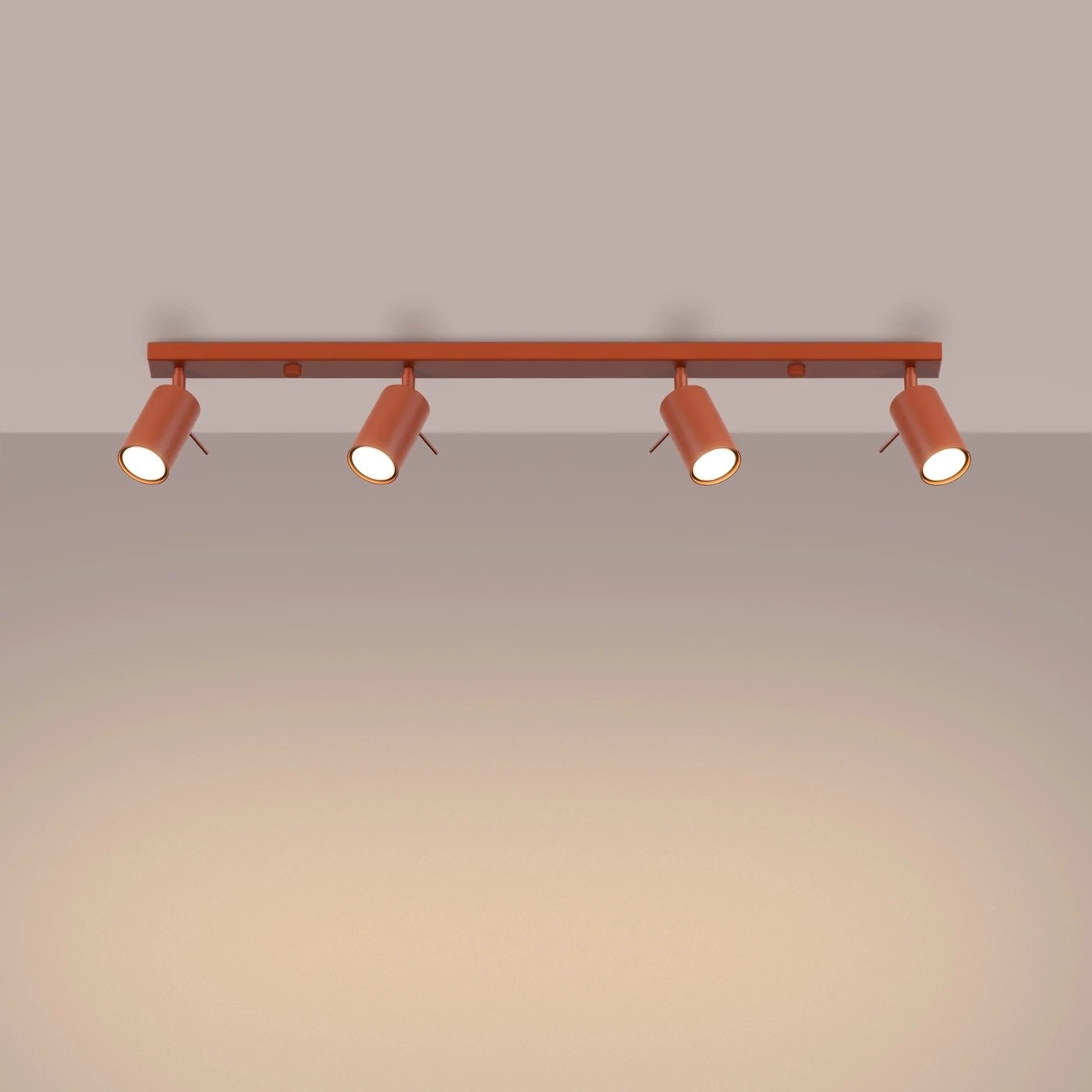 Deckenleuchte "RING 4L" – Deckenleuchte in Roter Ocker | Dexity Lichtdesign