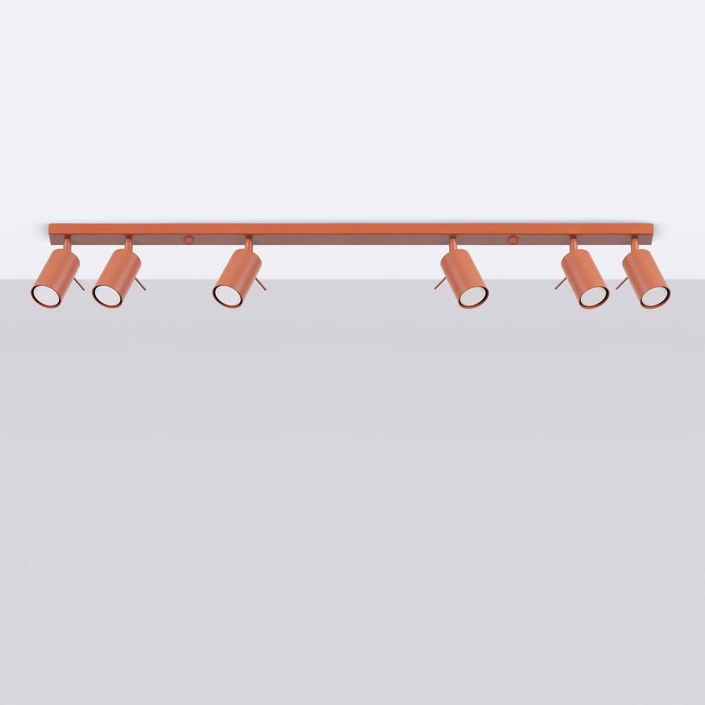 Deckenleuchte "RING 6L" – Deckenleuchte in Roter Ocker | Dexity Lichtdesign