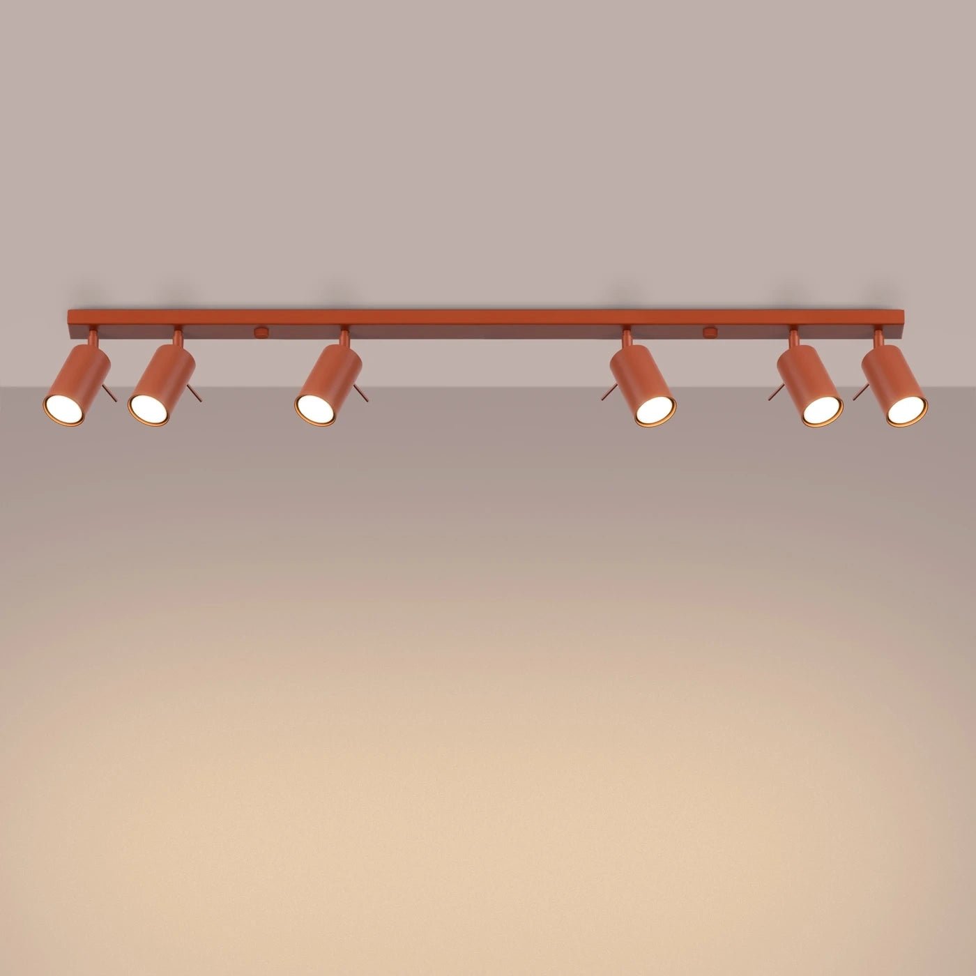Deckenleuchte "RING 6L" – Deckenleuchte in Roter Ocker | Dexity Lichtdesign