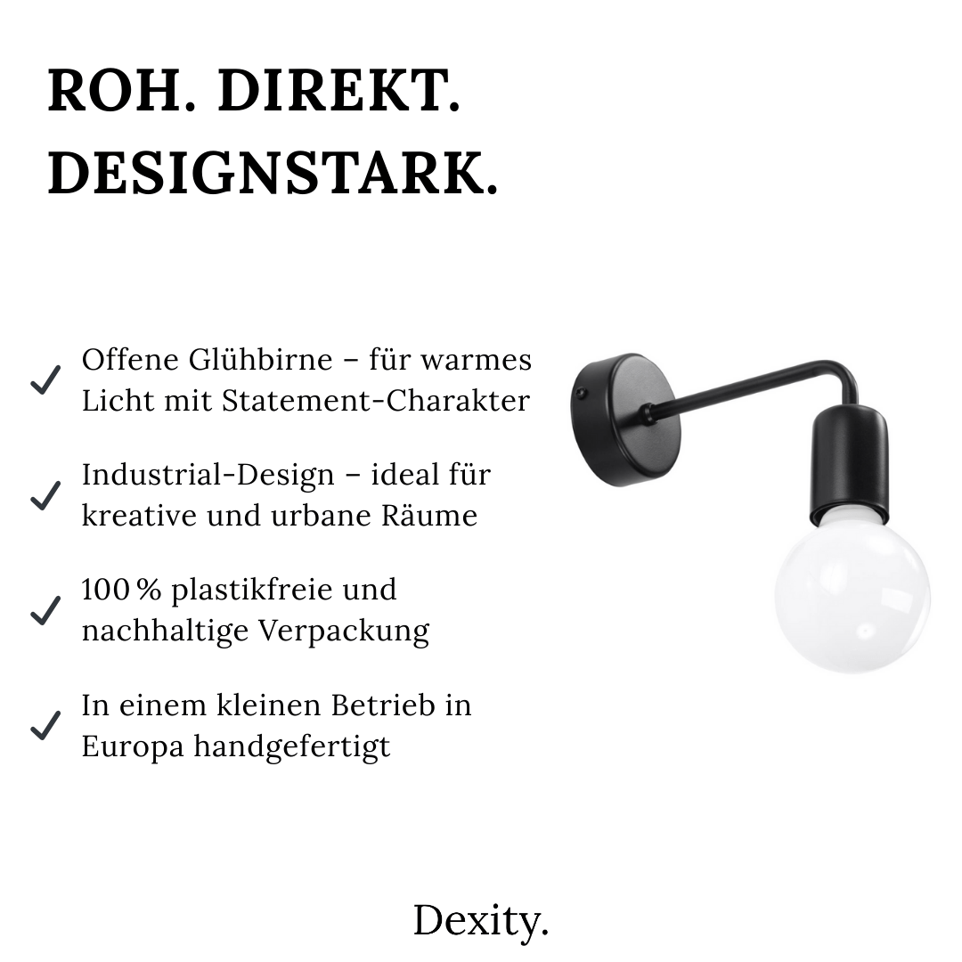 Wandleuchte "Duomo" – Wandlampen in Schwarz | Dexity Lichtdesign