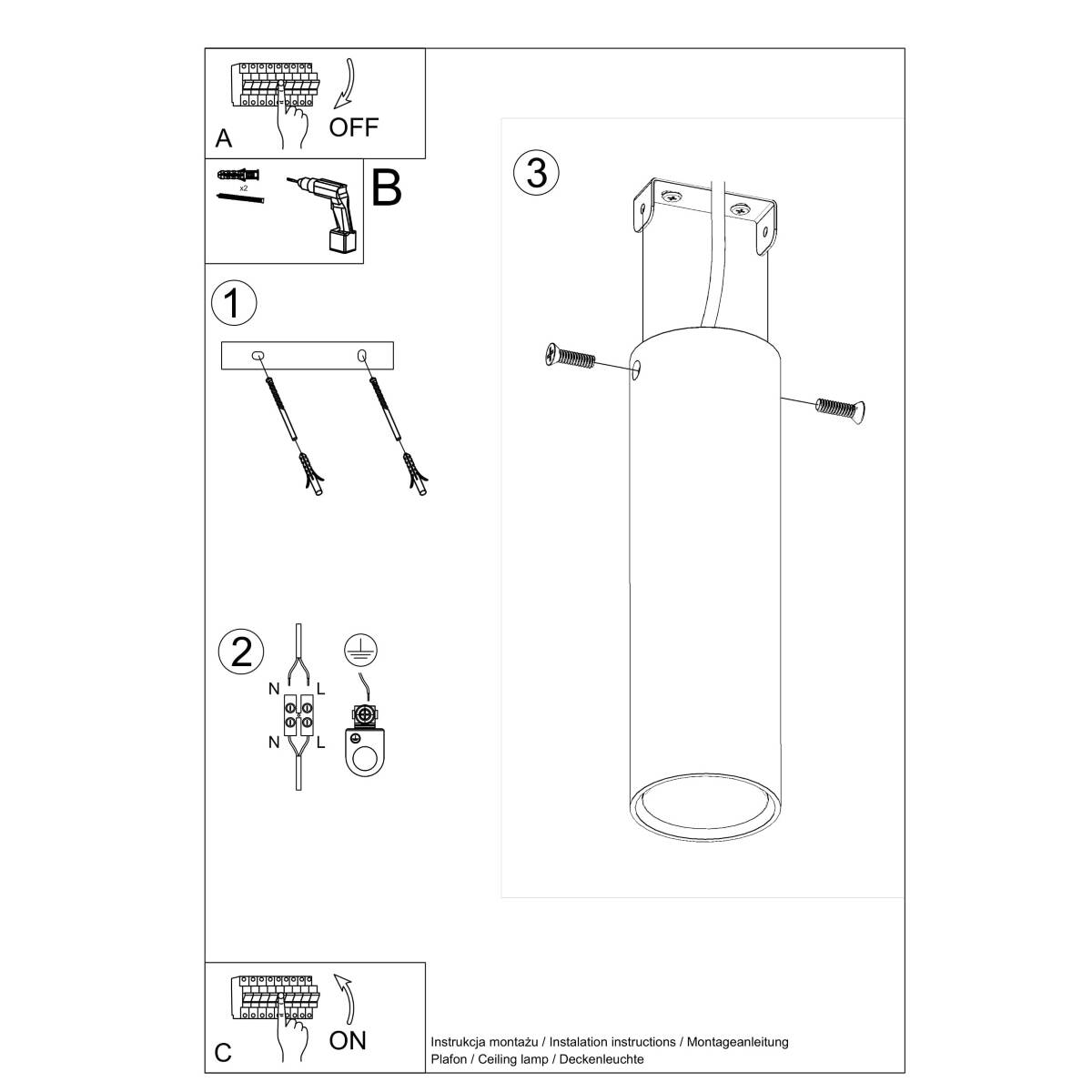 Deckenleuchte "Lagos 20" – Deckenlampen in Weiß | Dexity Lichtdesign