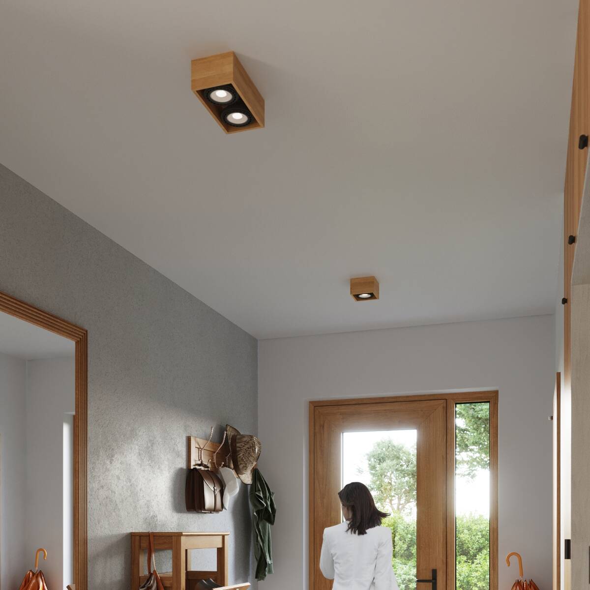Naturholz - Deckenleuchte "Quatro 1" – Deckenlampen in Naturholz | Dexity Lichtdesign
