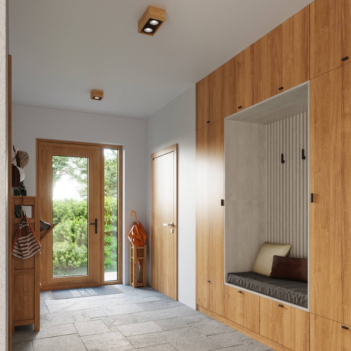 Naturholz - Deckenleuchte "Quatro 2" – Deckenlampen in Naturholz | Dexity Lichtdesign