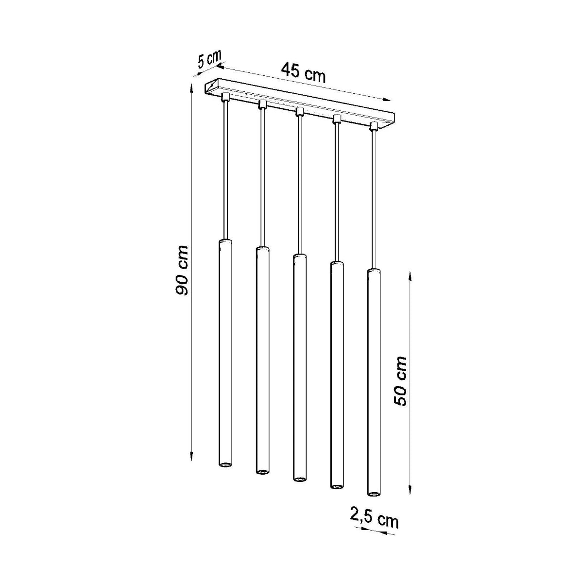 Pendelleuchten "PASTELO 5L"