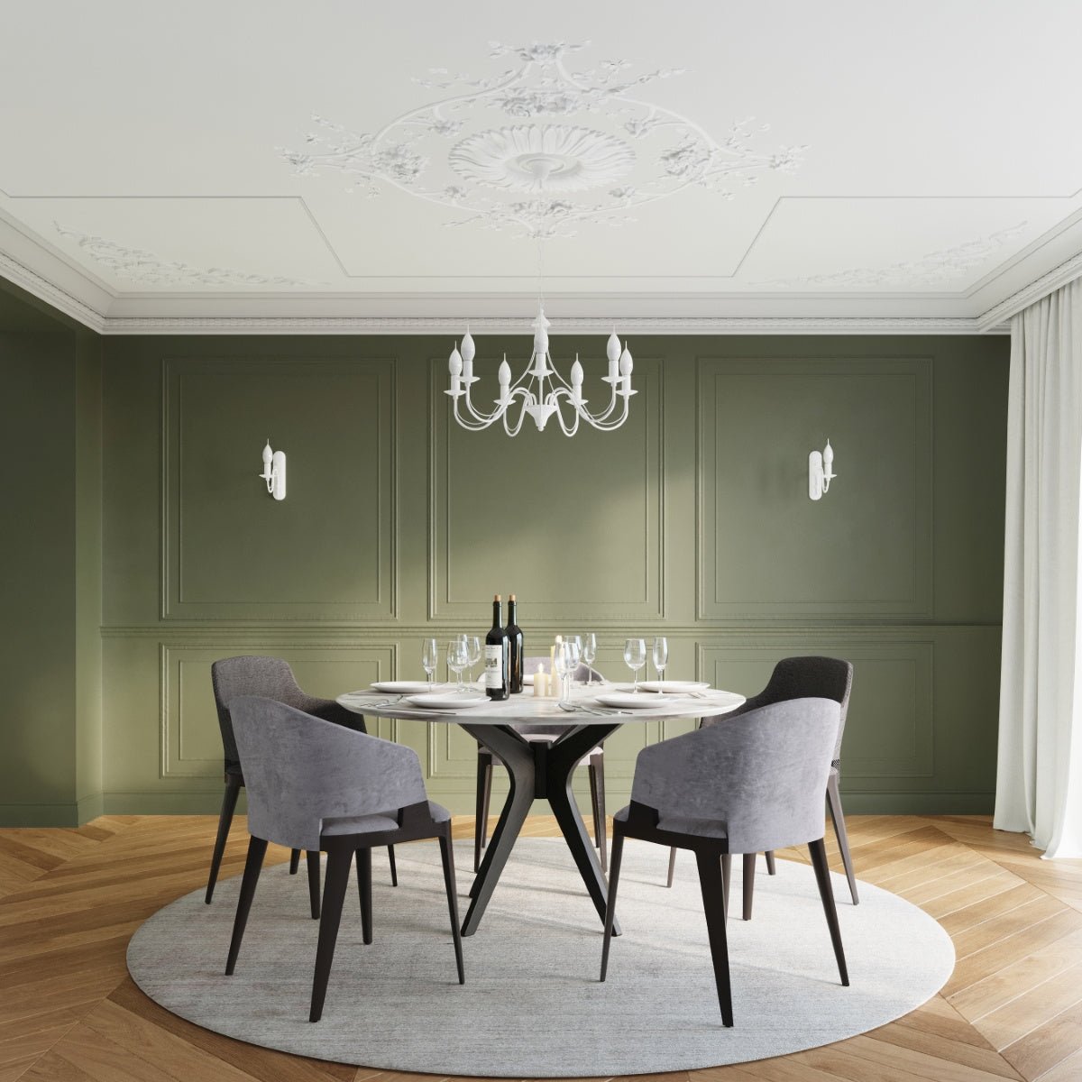 Kronleuchter "Minerwa 7" – Kronleuchter in Weiß | Dexity Lichtdesign