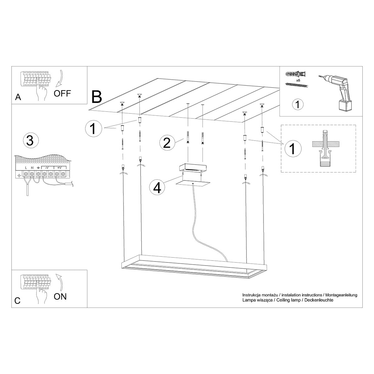 Kronleuchter "TUULA M" 3000K