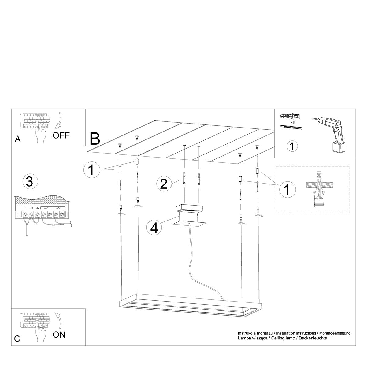 Kronleuchter "TUULA M" 3000K