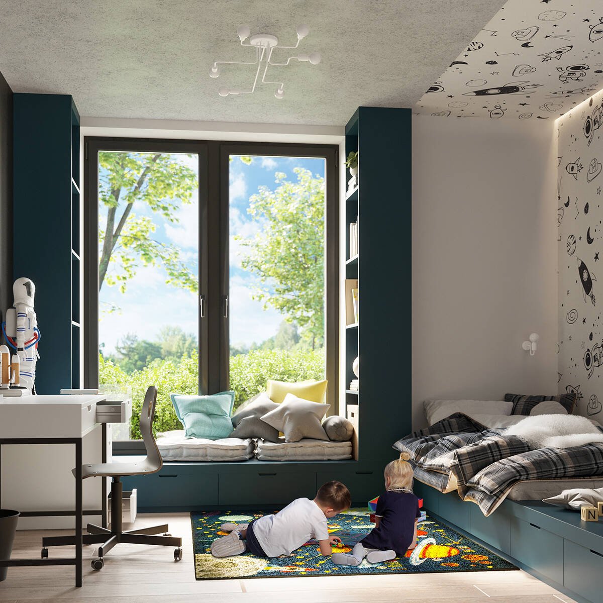 Deckenleuchte "Vector 8" – Deckenlampen in Weiß | Dexity Lichtdesign